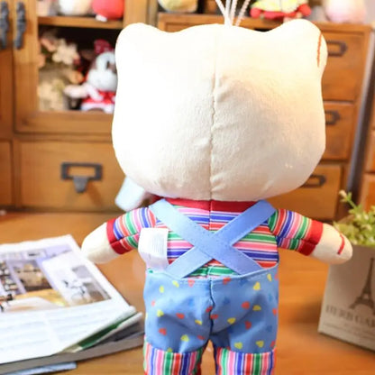 25Cm Hello Kitty Plush Doll Halloween Plush Stuffed Toy Ghost Baby Chucky Cute Kitty Halloween Party Decoration Props Gift
