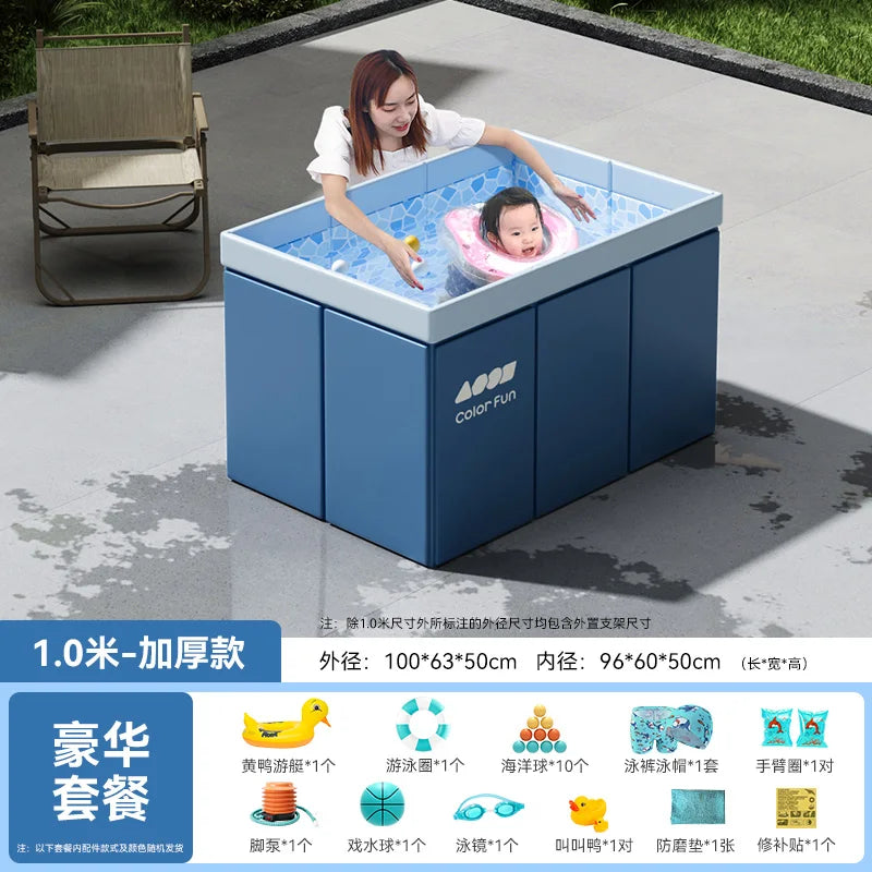 CX Swimming Pool Adults and Children Household Bracket Inflatable-Free Swimming Pool Foldable Family Yard