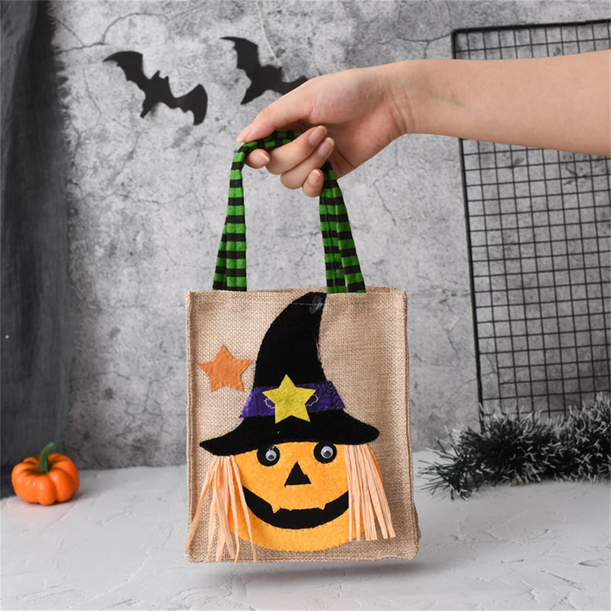 New Halloween Gift Non-Woven Handbag Candy Bag Ghost Festival Pumpkin Bag Decoration Props Gift Bag