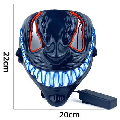 2024 Halloween Neon VenomMask European and American Movies Horror Funny Full Face LED Mask Color Cosplay Costume Supplies
