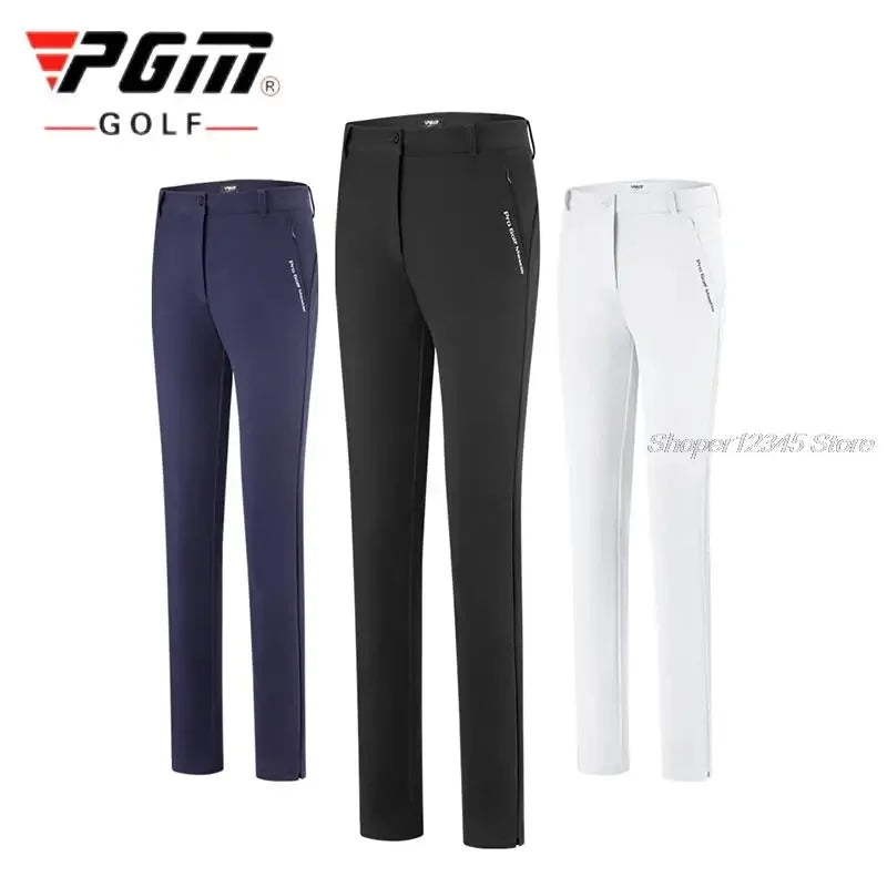 Pgm Women's Casual Golf Trousers Slim Fit Golf Pants Ladies High Waist Pants Summer Quick Dry Breathable Sports Pants XS-XL