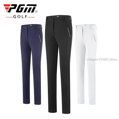 Pgm Women's Casual Golf Trousers Slim Fit Golf Pants Ladies High Waist Pants Summer Quick Dry Breathable Sports Pants XS-XL