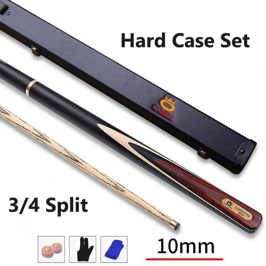 New Arrival OMIN Snooker Cue Stick Cobras 9.5mm/10mm/11.5mm Tip Size Ash Shaft Ebony Wood Handle With Snooker Cue Case Set