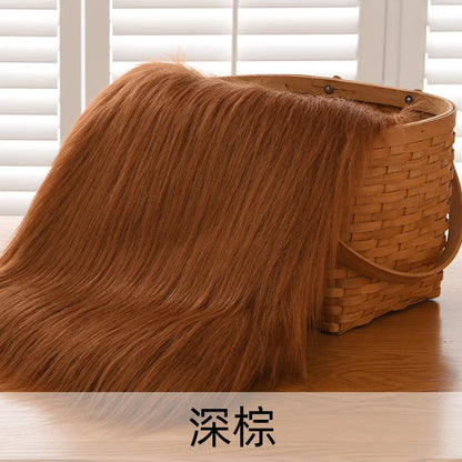 Dolls Long Plush Fabric Per Meter for Upholstery Coats Chair Cover Sewing Plain Fashion Fur Textile Needlework Thick Comfortable