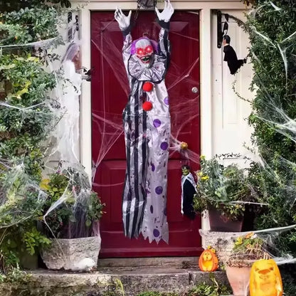 Halloween Animatronics Decoration Hanging Clown Nurse Voice Control Electric Outdoor Scary Clearance Horror Haunted House Props
