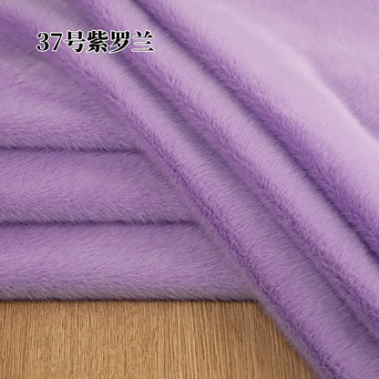 5mm Stretch European Mink Faux Fur Fabric High-Low Pattern for Clothing Scarves Hats Photo Props DIY Craft Decoration