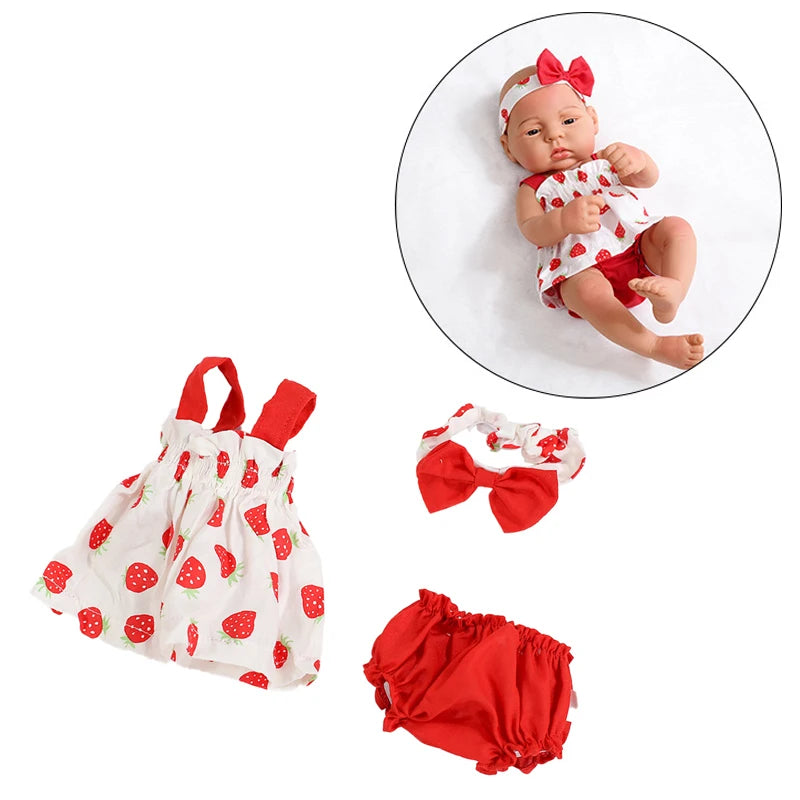 Doll Clothes Dress Jumpsuit Vest for 40cm New Baby Reborn American Doll Baby Girl DIY Clothes Toys for 16 Inch Dolls