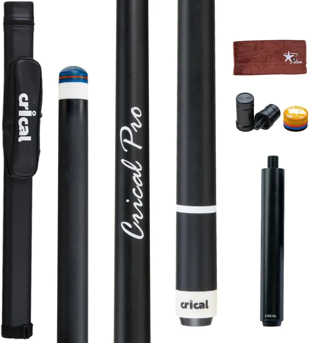 CRICAL Carbon Fiber Pool Cue Stick Billiard Cue Sticks Professional Low Deflection Pool Sticks With 12.5mm Tip and Radial Joint