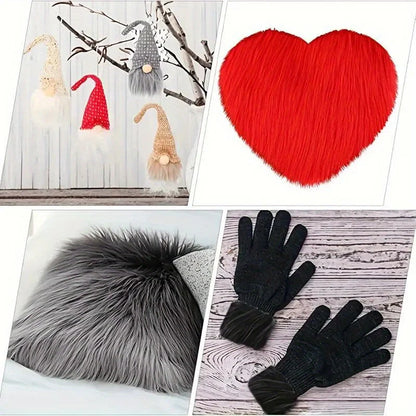 10*10in Artificial Fur Square Fabric Sewing Fabric Beard Hair Toy Doll Handmade DIY Decoration Christmas Halloween Thanksgiving