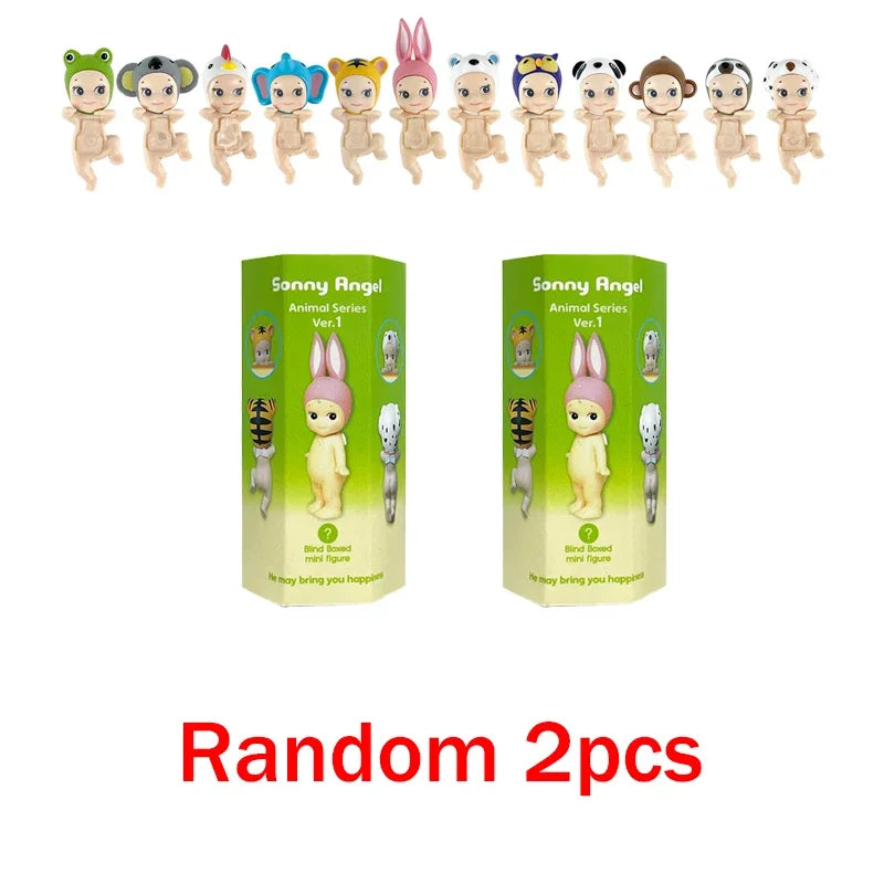 Sonny Angel Blind Box Animal Angel Series Anime Character Mini Doll Toy Cute Decoration Kids Surprise Birthday New Year Gifts