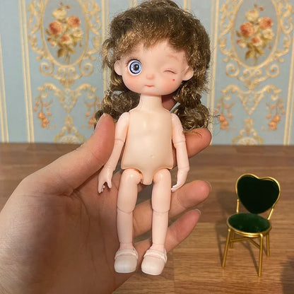 Lovely 17cm Doll 1/8 Bjd Dolls Mini Playhouse Doll Toy Kids Girls Dolls Toy Gift