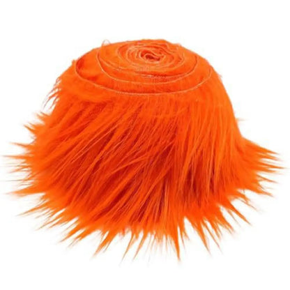 1.5M Faux Fur Ribbon Tape DIY Apparel Sewing Fluffy Trim Trimming Fabric Sewing Plush Fur Stripe Home Christmas Decoration