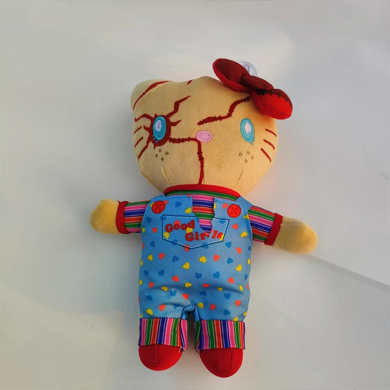 Hello Kitty Novelty Alternative Halloween Creative Plush Toy Scary Style Friend Gift Clown Plush Doll Kawaii Stitch Plush