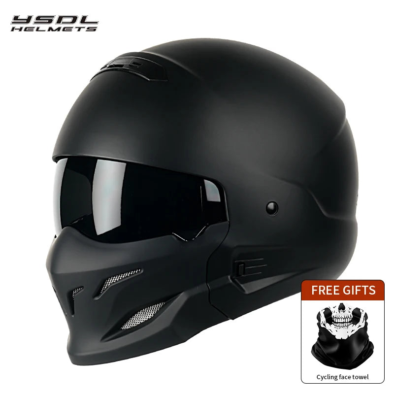 Scorpion Helmet Sunscreen Retro Motorcycle Full Helmet Men  Women Detachable Face Mask Combination Helmets Summer Safety Helmet