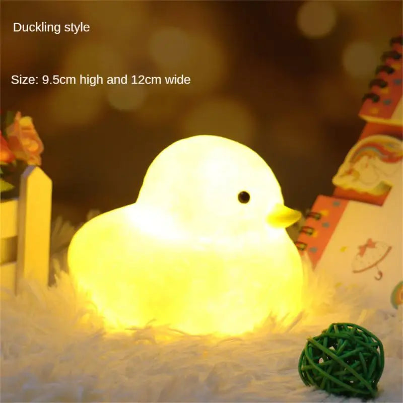 Soft Silicone LED Night Lights Christmas Gift USB Rechargeable Children Baby Kids Night Lamp Creative Cartoon Room Decor Light