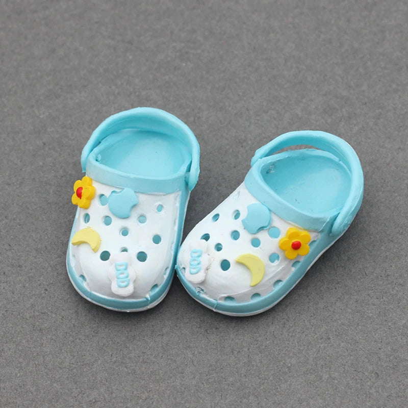Labubu Doll Slippers Shoes (4.3*2.0cm) for Labubu Macaron  Bao-Ao Bao Ao &15cm EXO Plush Doll & 1/6 BJD Doll