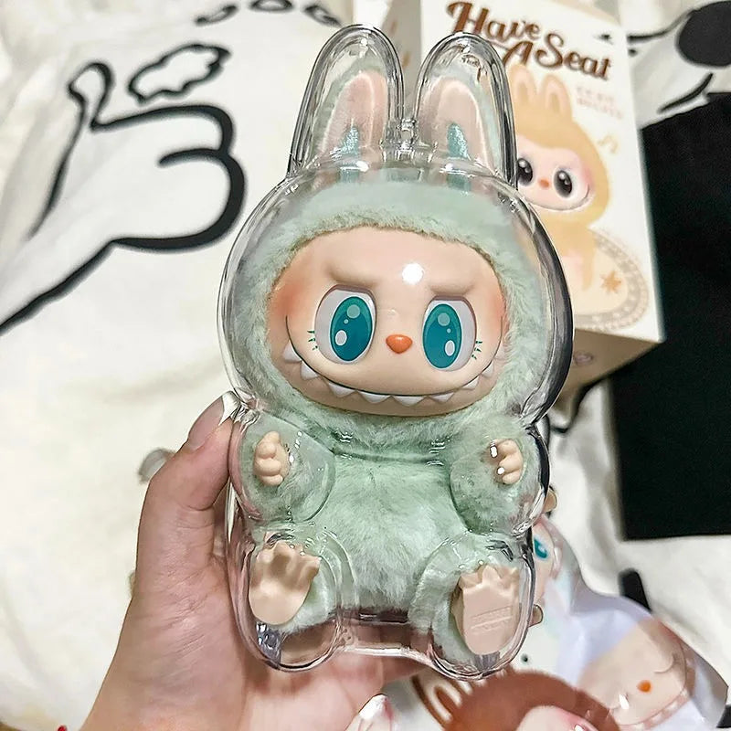 Labubu Protector Case Labubu V1V2V3 Suitable for Wearing Clothes Loose Less Crowded Protective Acrylic Storage Case Transparent