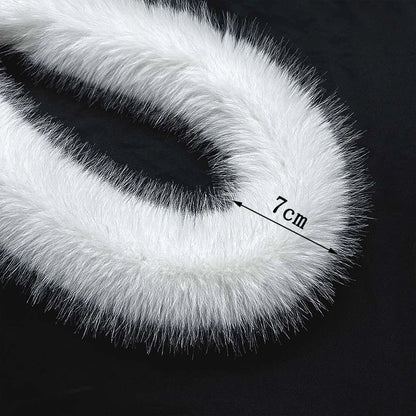 1M Faux Fur Ribbon Tapes DIY Apparel Sewing Fluffy Trim Trimming Fabric Sewing Costume White Plush Fur Coat Garment Decoration