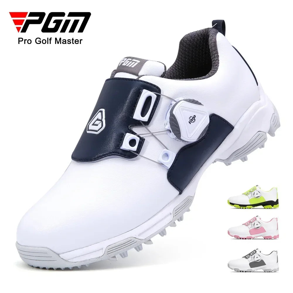 PGM Golf Children's Shoes Casual Sports Kids Sneakers Knob Shoelaces Microfiber Waterproof Anti Slip XZ211 Wholesale