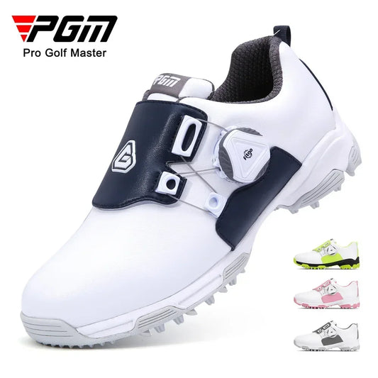 PGM Golf Children's Shoes Casual Sports Kids Sneakers Knob Shoelaces Microfiber Waterproof Anti Slip XZ211 Wholesale