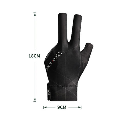 1Pcs Open Finger Billiard Gloves Antiskid Polyester Snooker Billiard Gloves Adjust Sticker Portable Lightweight Amateur Training