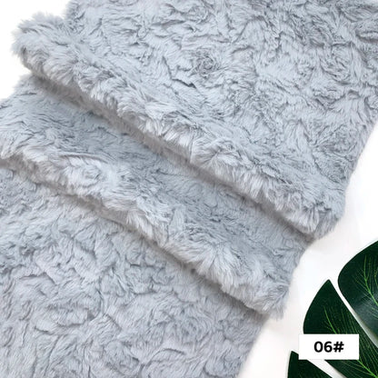 25x45cm Embossed Microfiber Plush Faux Fur Furry Fabric Soft Imitation Rabbit Fur DIY Doll Garment Coat Jacket Sewing Material