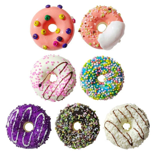 Realistic Artificial Toy Donut Assorted Faux Doughnuts Toy Cakes Desserts Decorations for Home Kitchen Party Prop Food