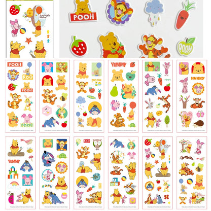 3/6/12Sheets Cute Disney Cartoon 3D Bubble Sticker Princess Mickey Mouse Cars Decals Kawaii Reward 3D Puffy Sticker for Kids Toy