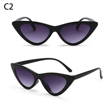 2023 Sexy Cat Eye Sunglasses Women Mirror Black Small Triangle Sun Glasses Female Lens Shades Eyewear Outdoor Driving Sunglasse