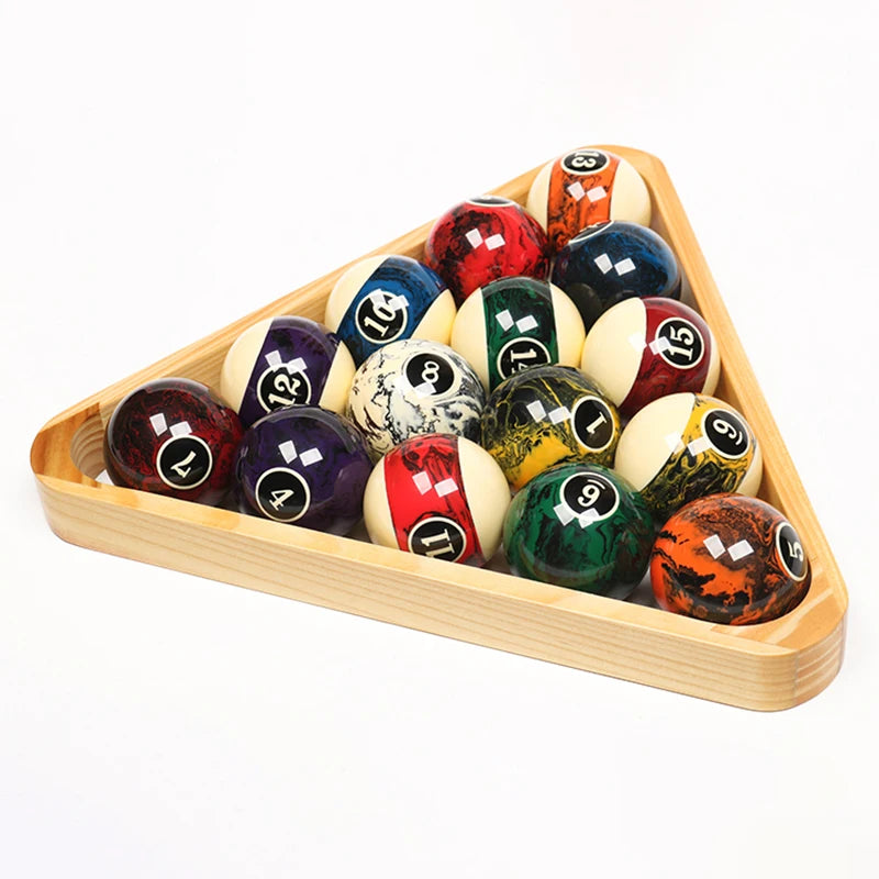 5.72cm Marble Texture Billiard Balls Set, 16pcs Resin Pool Table Balls, Standard International 2.25" Balls for Game Rooms Clubs