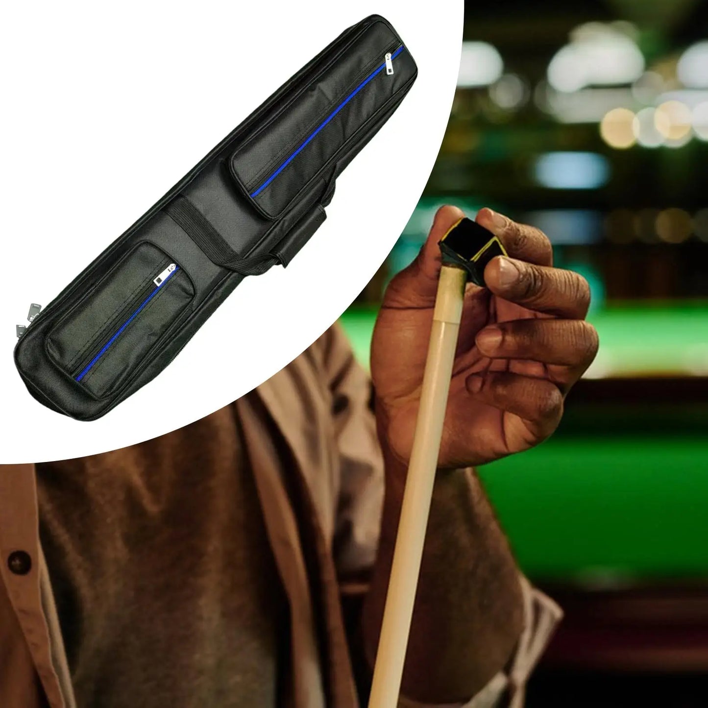 Oxford Cloth Billiard Pool Cue Carrying Case Professional Club Organizing Protector Practical With Carry Strap Pool Cue Bag