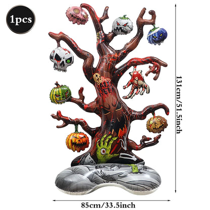 Halloween Decoration Balloons Large Witch Ghost Grim Reaper Tombstone Pumpkin Inflatable Foil Balloon Halloween Party Supplies