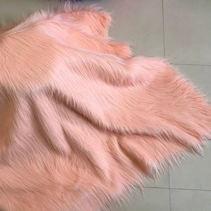 White Long Fur Long Hair Plush Fabric Fur  by the Meter for Clothes Upholstery Toys Coats Doll Sewing Soft Green Faux Fur Cloth