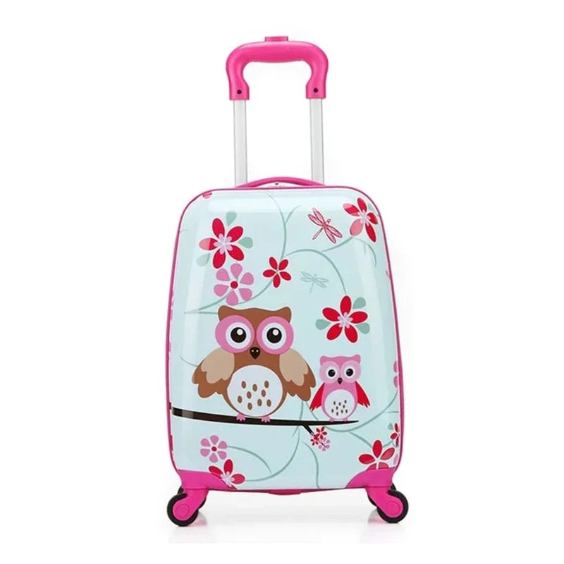 Children Trolley Rolling Luggage 18 Inch Universal Wheel Cartoon Dinosaur Suitcase 13 Inch Travel Bag Backpack Drag Box for Kids