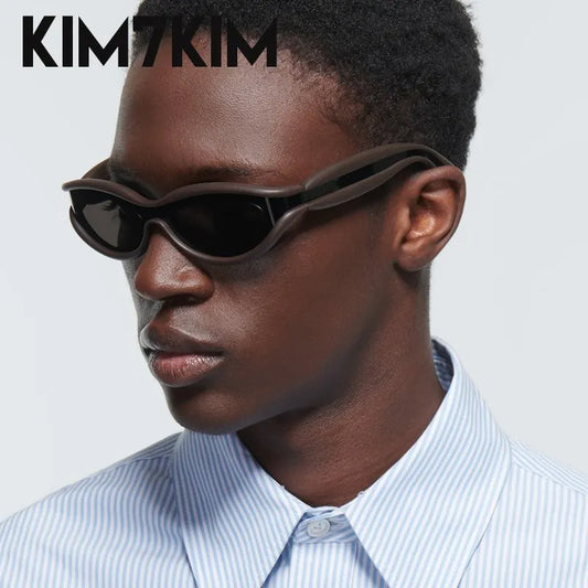 Y2k Oval Sunglasses Men Women 2025 Luxury Brand Trendy Punk Sun Glasses Male Small Frame Sunglass Streetwear Shades Gafas De Sol