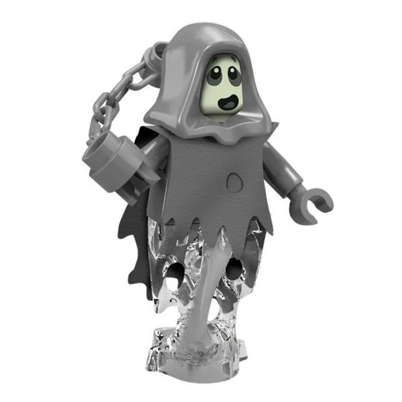 Horror Halloween Movie Stay Puft Luminous Smiling Crying Ghost Vitruvius Model Building Blocks Enlighten Brick Toys for Children