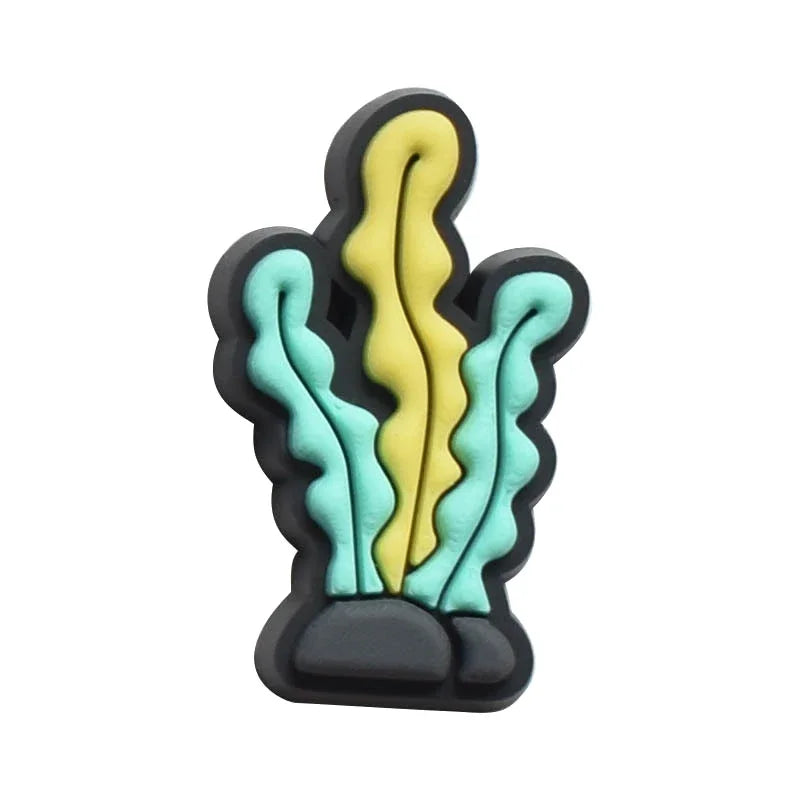 100Pcs Bulk Shoe Charms for Crocs Accessories Seagrass Shoes Charm for Croc Decorations Pins Men Jeans Woman Clogs Clips Badges