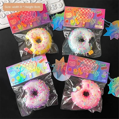 Pinch Toy Toast Cat Paw Slow Rebound Toy Cat's Paw Donut Squeeze Paw Toys Soft Cute Pinch Fidget Toy Anxiety Relaxing