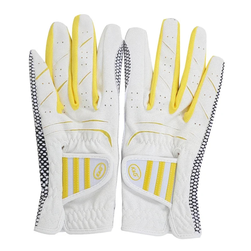 Golfist Women Golf Gloves Left Hand Right Hand Sport Mitten Quality PU Non-Slip Golf Gloves Breathable Palm Protection Handcover