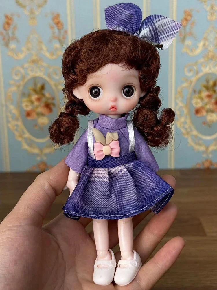 Lovely 17cm Doll 1/8 Bjd Dolls Mini Playhouse Doll Toy Kids Girls Dolls Toy Gift