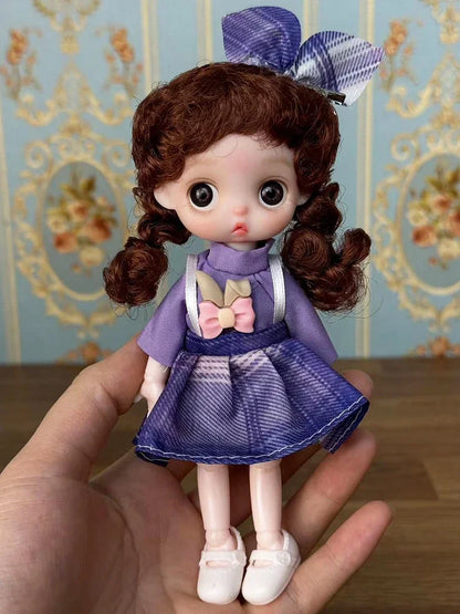 Lovely 17cm Doll 1/8 Bjd Dolls Mini Playhouse Doll Toy Kids Girls Dolls Toy Gift