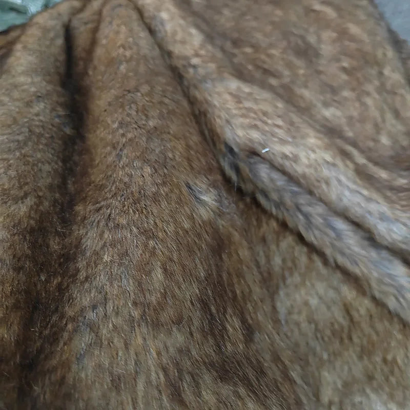 Good Imitation Fox Faux Fur Fabric Hair 2cm Long Brown Tricolor Pointed Plush Fabric Sewing DIY Fur Collar Coat/Accessories