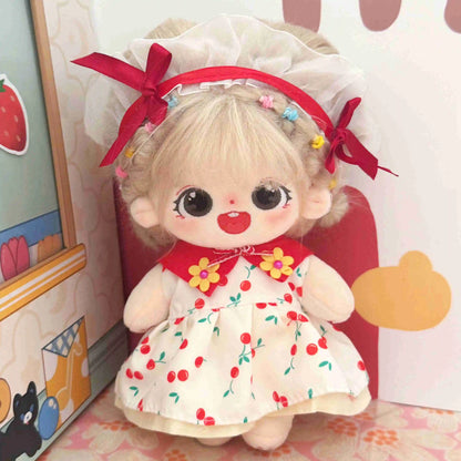 20cm Kawaii Plush Cotton Doll Anime Stuffed Idol Doll Outfit Baby Plushies Toys Star Dolls Action Figure Dress Girls Kids Gifts
