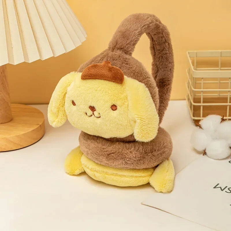 Sanrio Kuromi Cinnamoroll Melody Soft Plush Warmer Earmuff Earflap Winter Outdoor Cold Protection Ear-Muffs Ear Cover Gift
