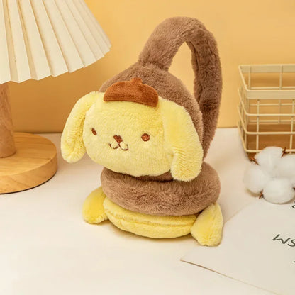Sanrio Kuromi Cinnamoroll Melody Soft Plush Warmer Earmuff Earflap Winter Outdoor Cold Protection Ear-Muffs Ear Cover Gift