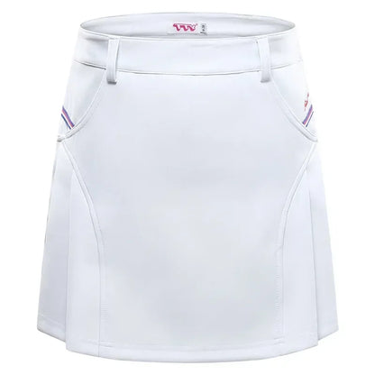 TTYGJ Women Pleated Golf Skirt High Waist Slim Tennis Skirt Breathable Outdoors Running Fitness Skorts  Built Safety Shorts