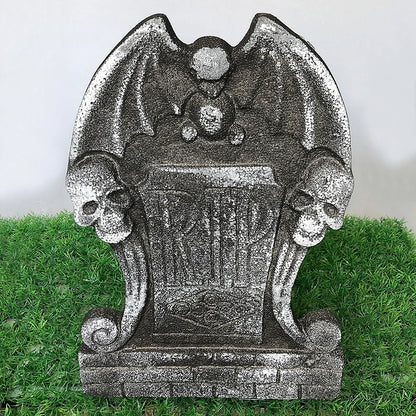 D2 4Pcs/Set Halloween Decoration Outdoor Graveyard Tombstones Halloween Decor Yard Signs Realistic Scary Skeleton RIP Gravestone