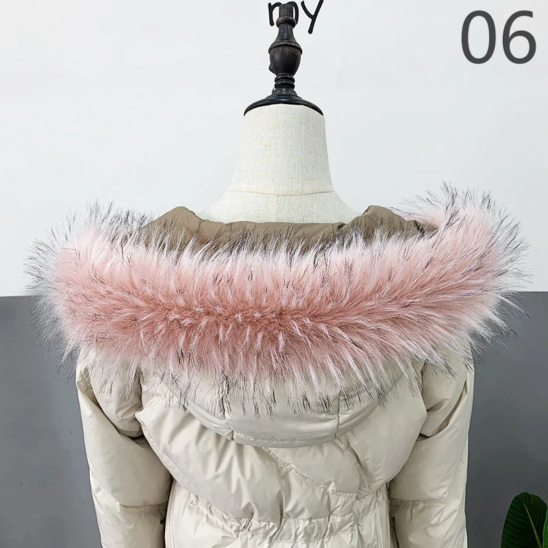 Women Faux Fur Collar Scarf Winter Warm Thick Imitation Fur Shawl Collar Plush Fluffy Neck Warmer Scarves Coat Accessories