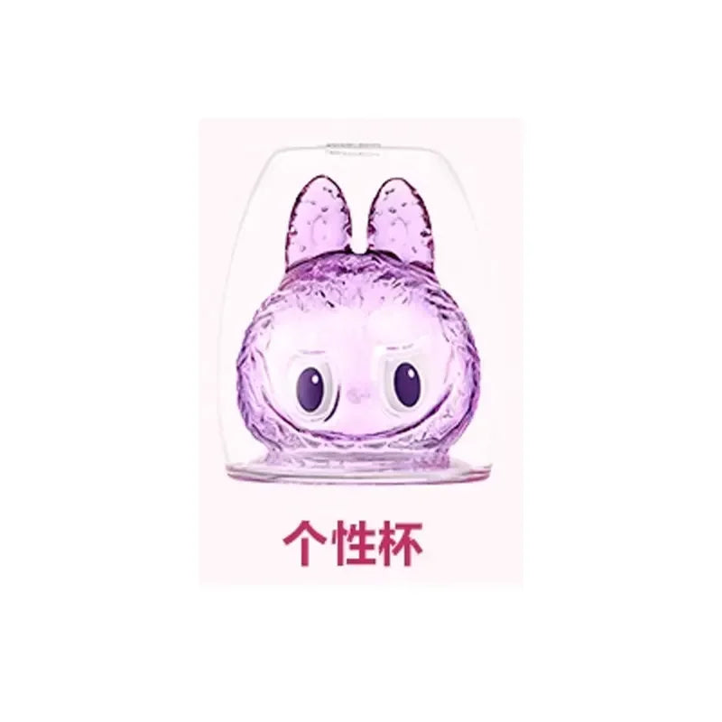 In-Stock Blind Box Labubu the Monsters Cheers Double Layered Glass Cup Cute Water Cup Handmade Decoration Model Birthday Gift