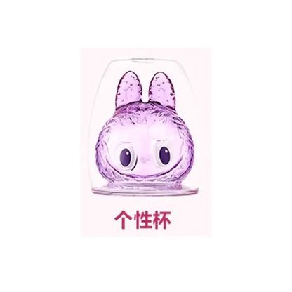 In-Stock Blind Box Labubu the Monsters Cheers Double Layered Glass Cup Cute Water Cup Handmade Decoration Model Birthday Gift